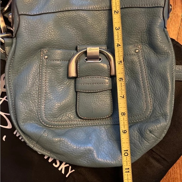 B. Makowsky Turquoise Leather Crossbody Bag EUC!! - Picture 13 of 14
